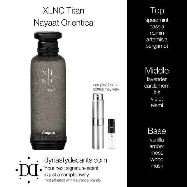XLNC Titan by Nayaat Orientica | Fragrance Sample | Decant
