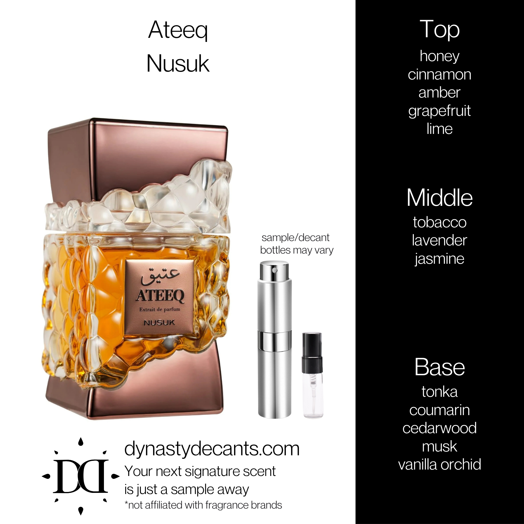 Ateeq by Nusuk | Fragrance Sample | Decant