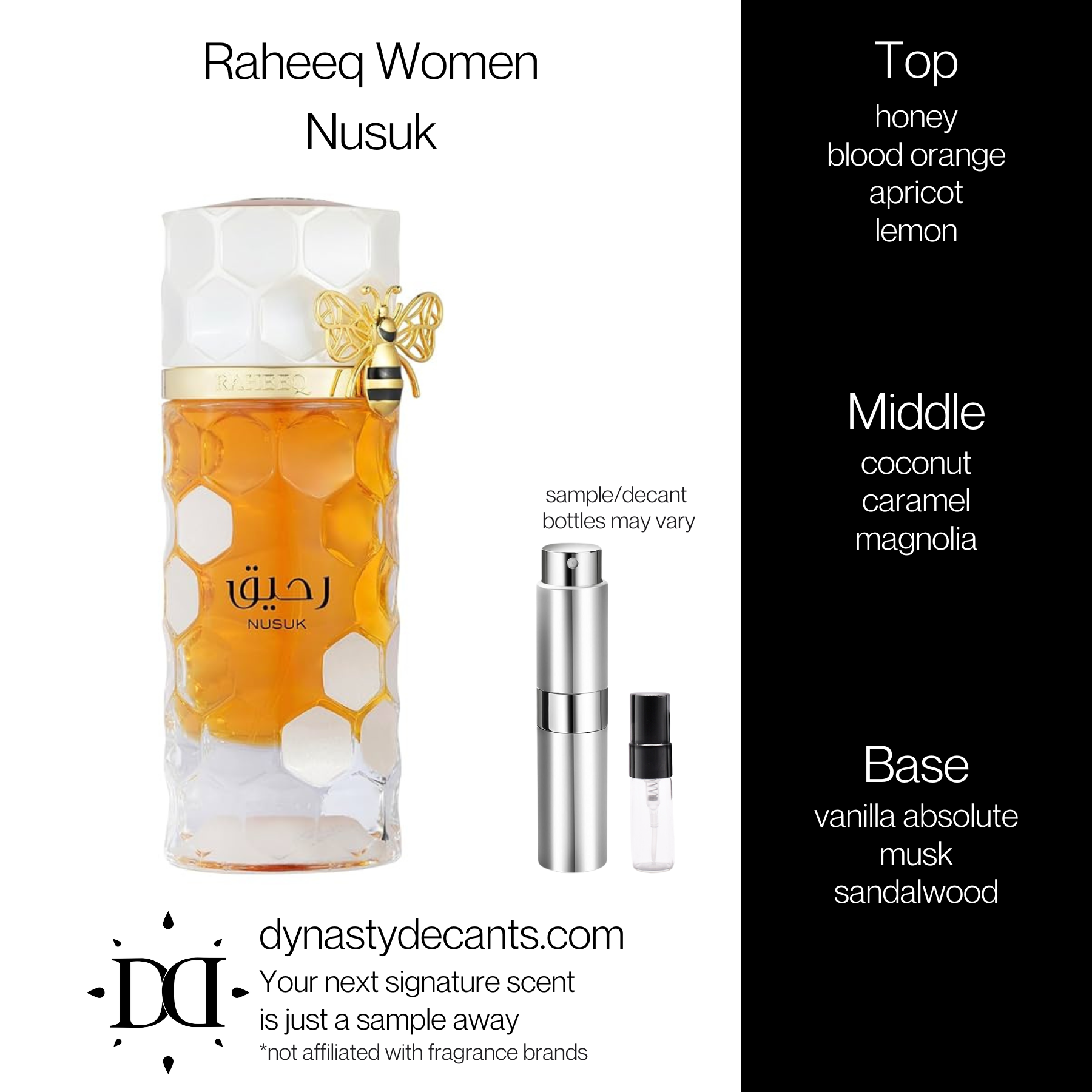 Raheeq Women by Nusuk | Fragrance Sample | Decant
