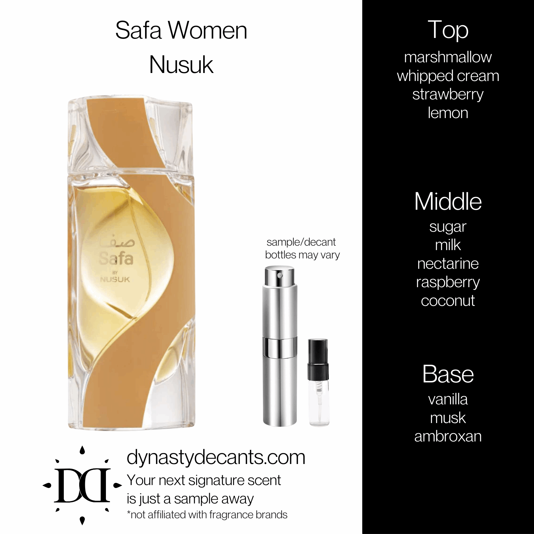 Safa Women by Nusuk | Fragrance Sample | Decant