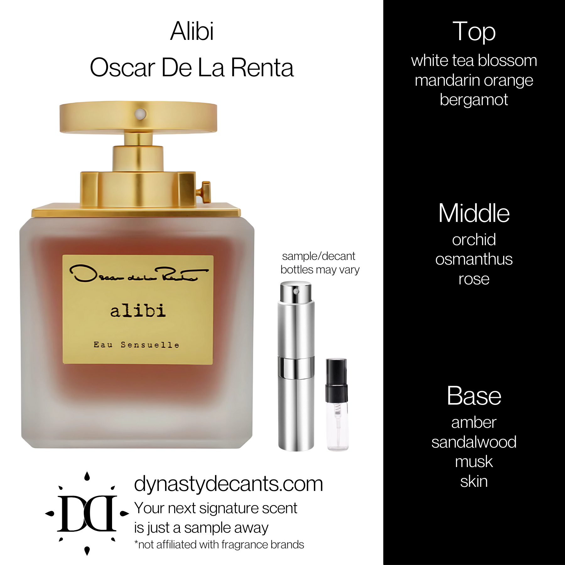 Alibi by Oscar De La Renta | Fragrance Sample | Decant