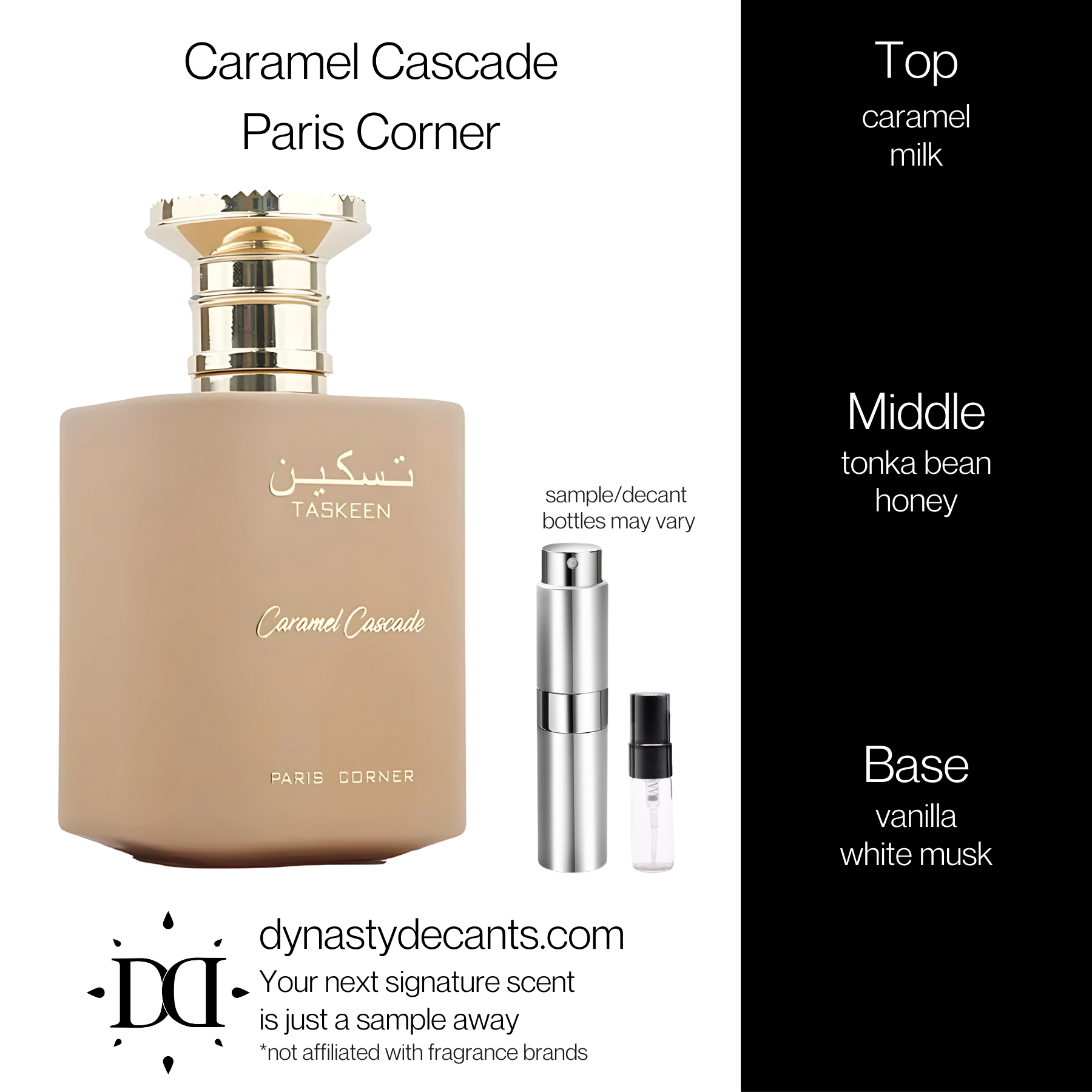 Caramel Cascade by Paris Corner | Fragrance Sample | Decant