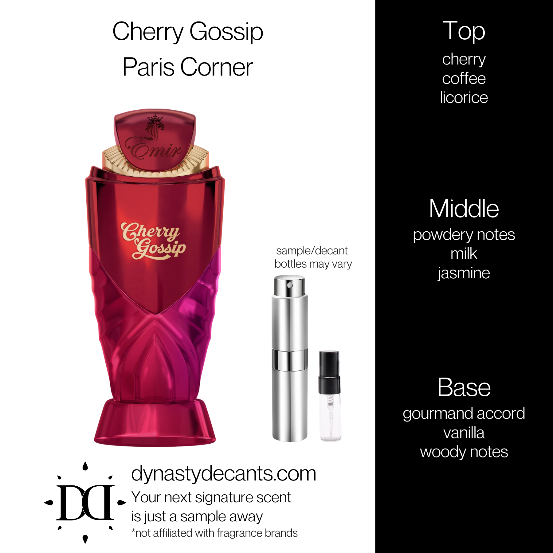 Cherry Gossip by Paris Corner | Fragrance Sample | Decant