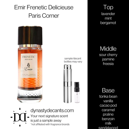 Emir Frenetic Delicieuse by Paris Corner | Fragrance Sample | Decant