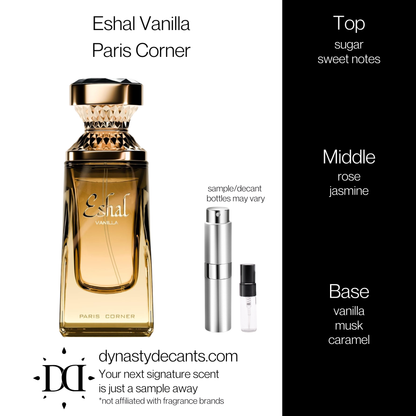 Eshal Vanilla by Paris Corner | Fragrance Sample | Decant