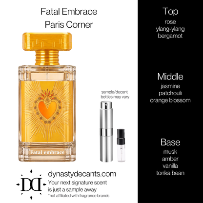 Fatal Embrace by Paris Corner | Fragrance Sample | Decant