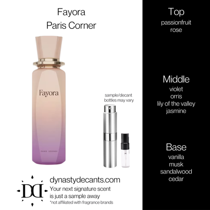 Fayora by Paris Corner | Fragrance Sample | Decant