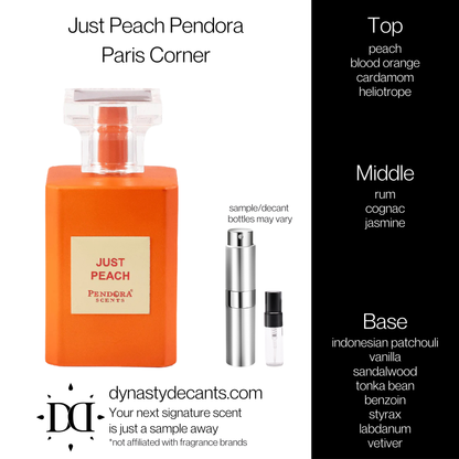 Just Peach Pendora by Paris Corner | Fragrance Sample | Decant