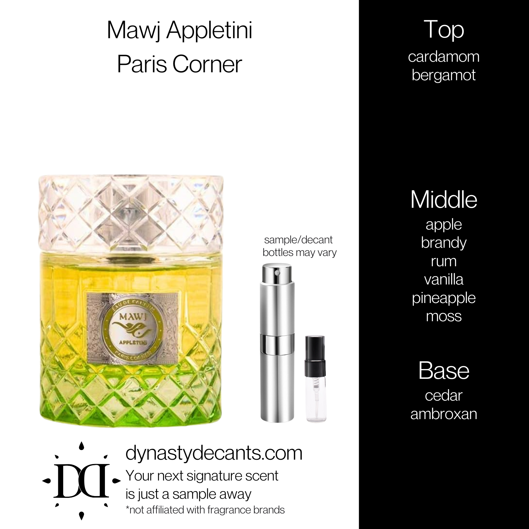 Mawj Appletini by Paris Corner | Fragrance Sample | Decant