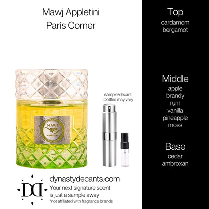 Mawj Appletini by Paris Corner | Fragrance Sample | Decant