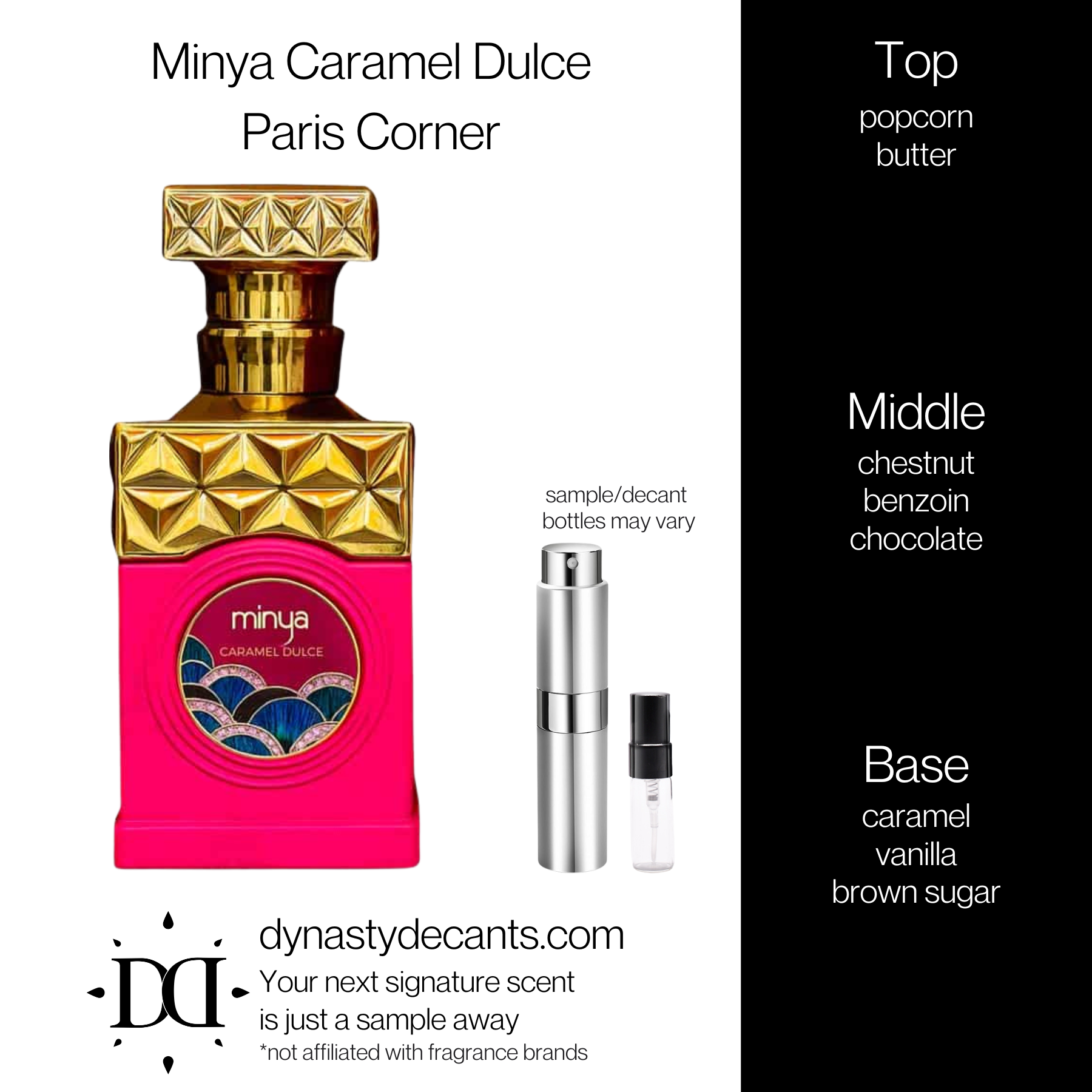 Minya Caramel Dulce by Paris Corner | Fragrance Sample | Decant