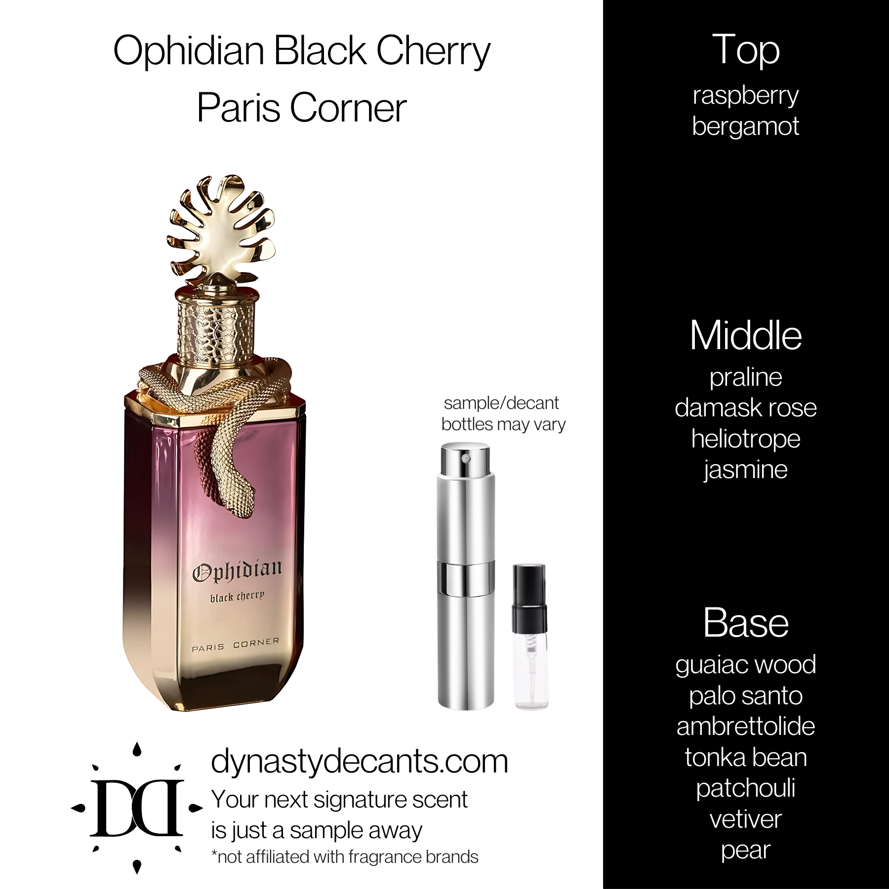 Ophidian Black Cherry by Paris Corner | Fragrance Sample | Decant