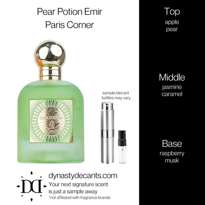 Pear Potion Emir by Paris Corner | Fragrance Sample | Decant