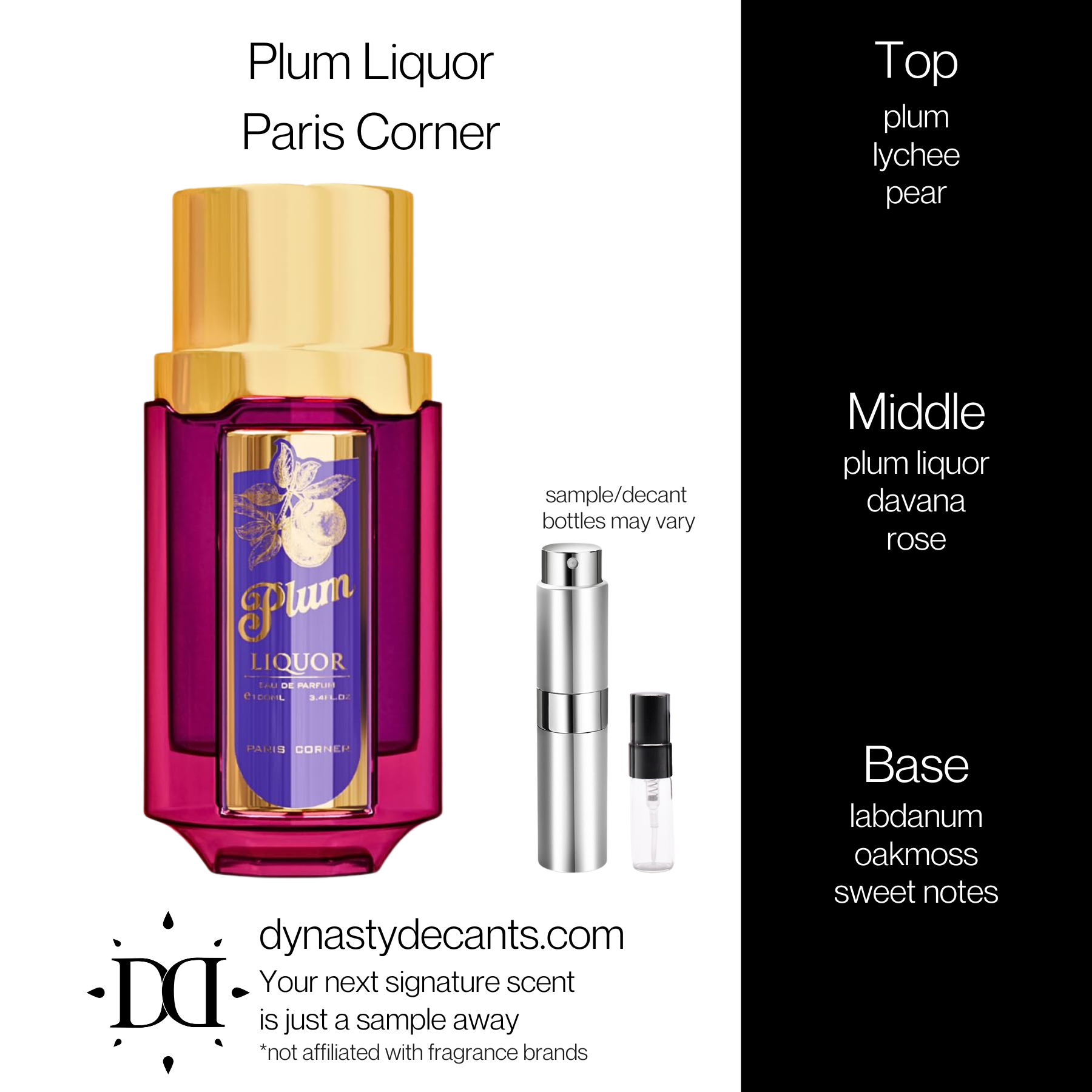 Plum Liquor by Paris Corner | Fragrance Sample | Decant