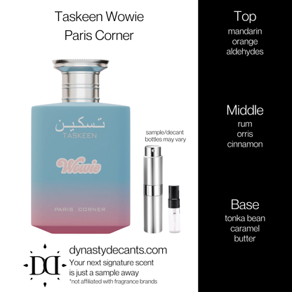 Taskeen Wowie by Paris Corner | Fragrance Sample | Decant