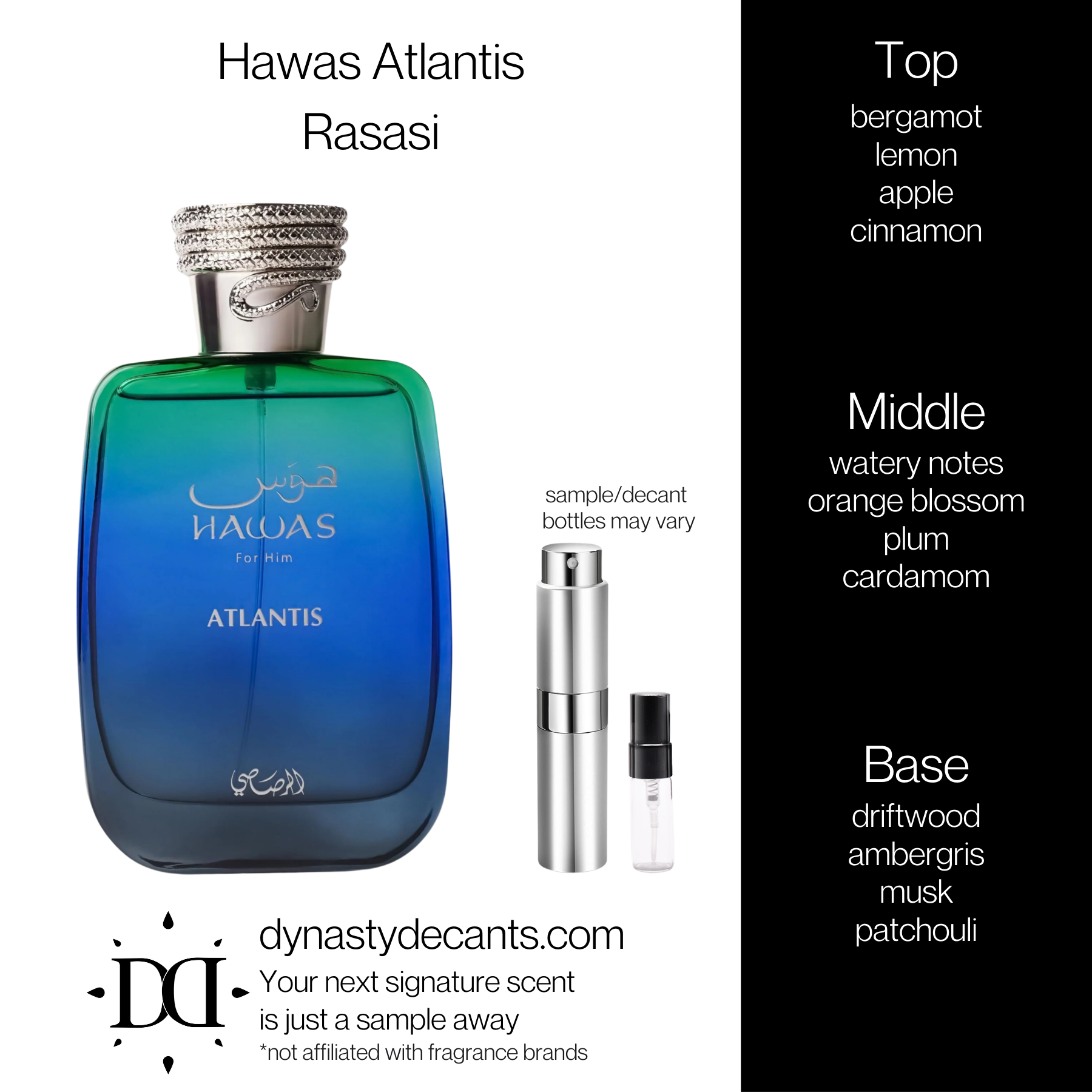 Hawas Atlantis by Rasasi | Fragrance Sample | Decant