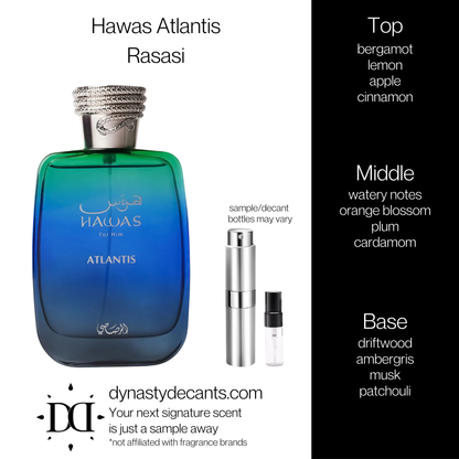 Hawas Atlantis by Rasasi | Fragrance Sample | Decant