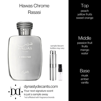 Hawas Chrome by Rasasi | Fragrance Sample | Decant