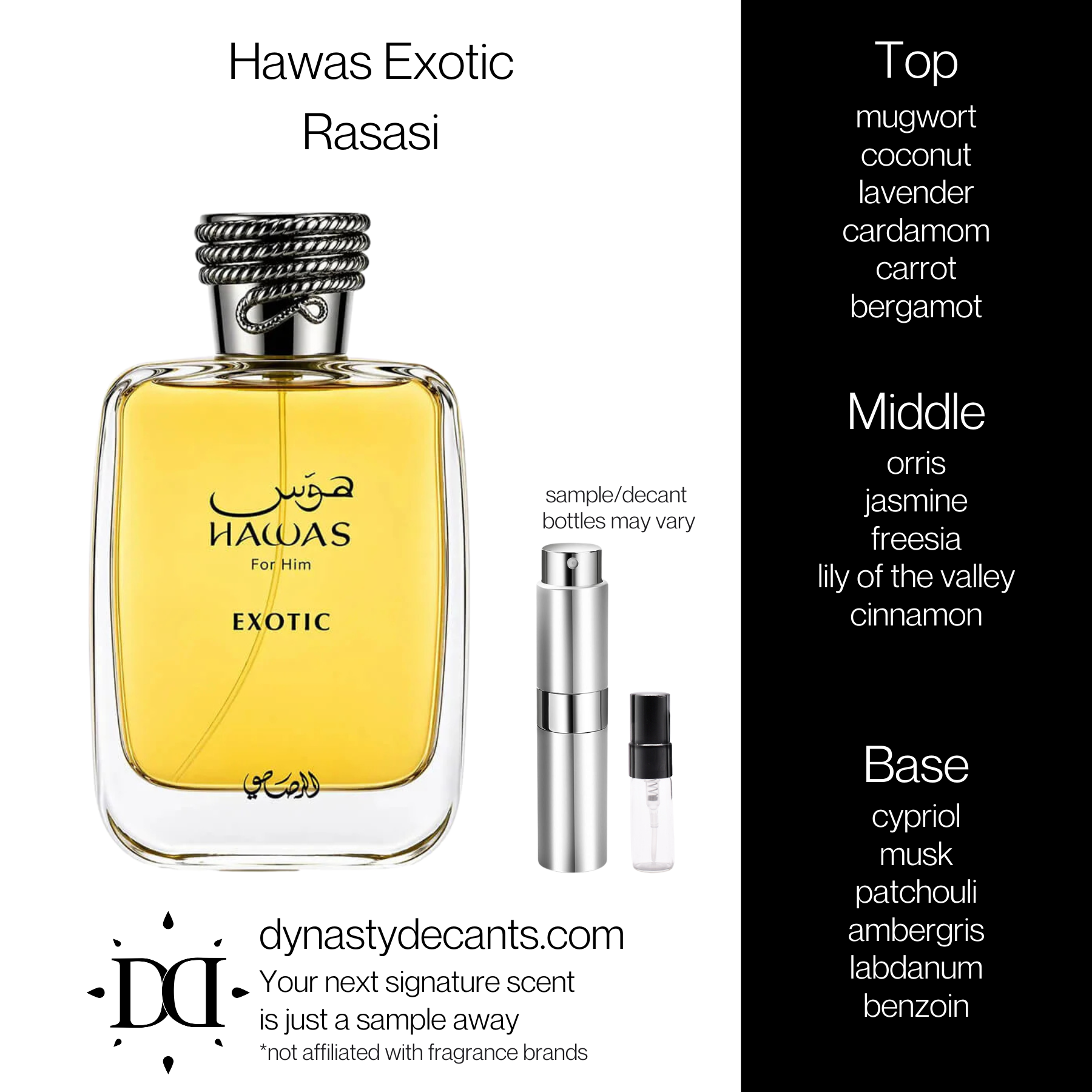 Hawas Exotic by Rasasi | Fragrance Sample | Decant