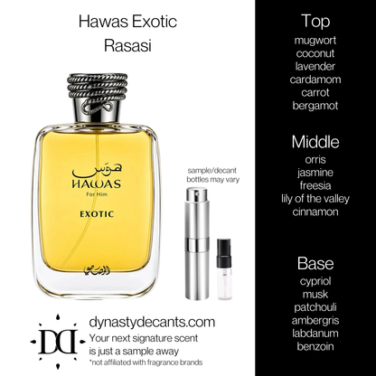 Hawas Exotic by Rasasi | Fragrance Sample | Decant
