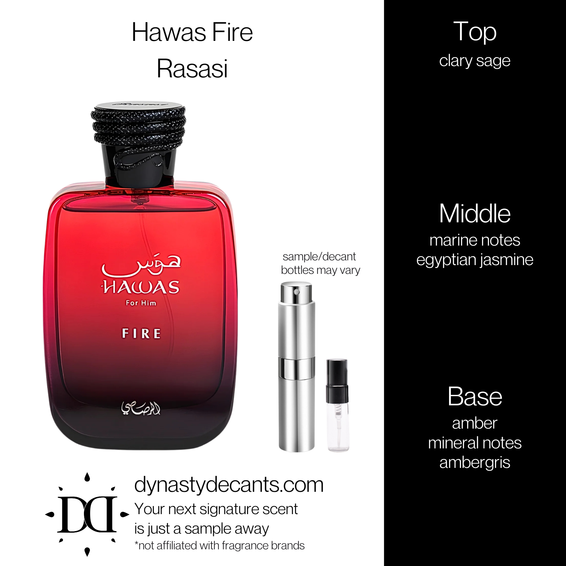 Hawas Fire by Rasasi | Fragrance Sample | Decant