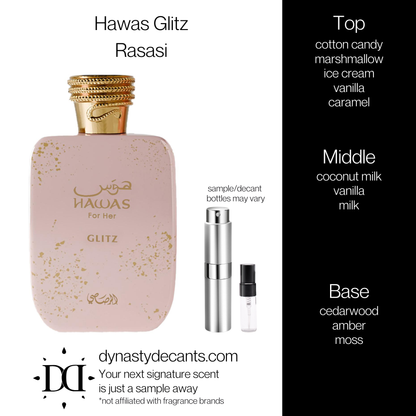 Hawas Glitz by Rasasi | Fragrance Sample | Decant