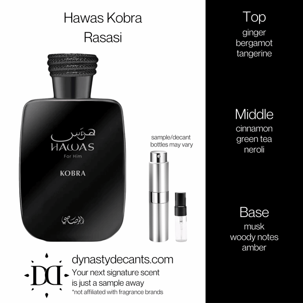 Hawas Kobra by Rasasi | Fragrance Sample | Decant