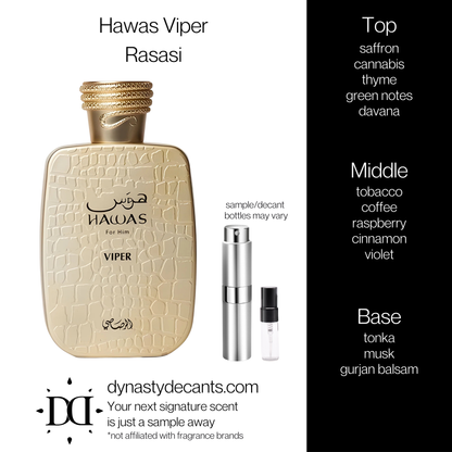 Hawas Viper by Rasasi | Fragrance Sample | Decant