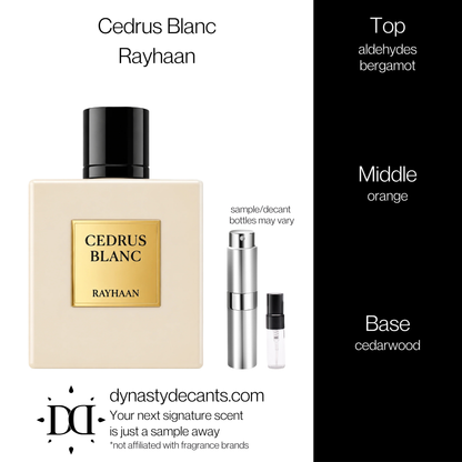 Cedrus Blanc by Rayhaan | Fragrance Sample | Decant