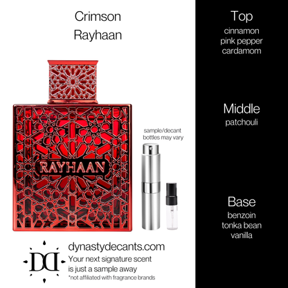 Crimson by Rayhaan | Fragrance Sample | Decant