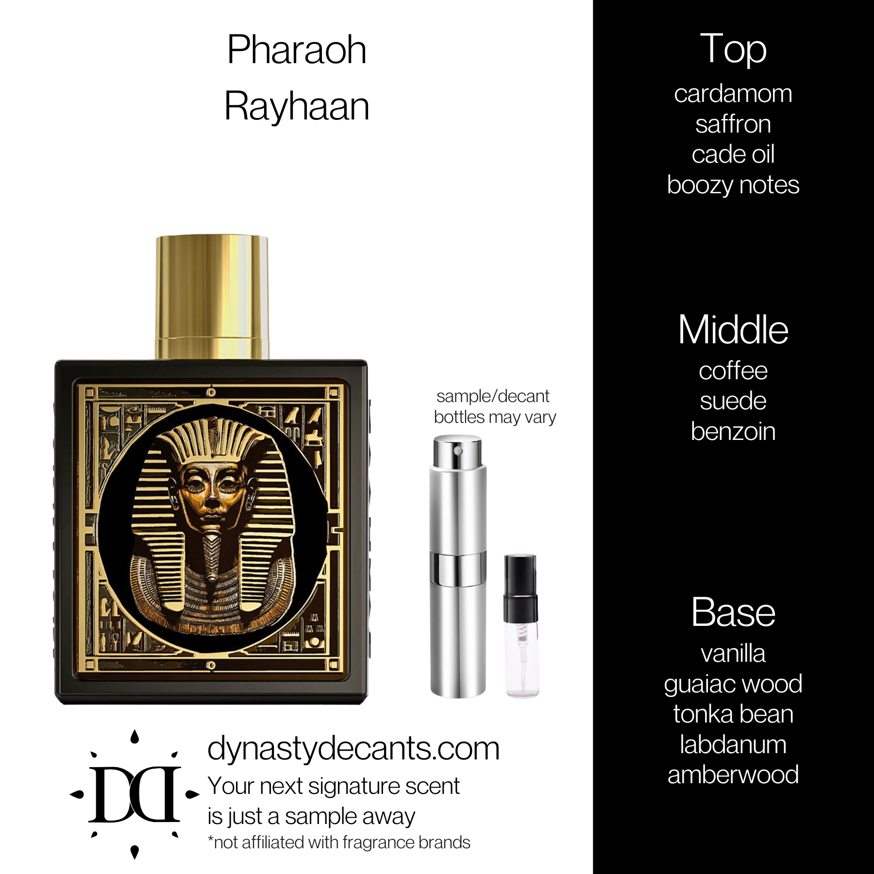 Pharaoh by Rayhaan | Fragrance Sample | Decant