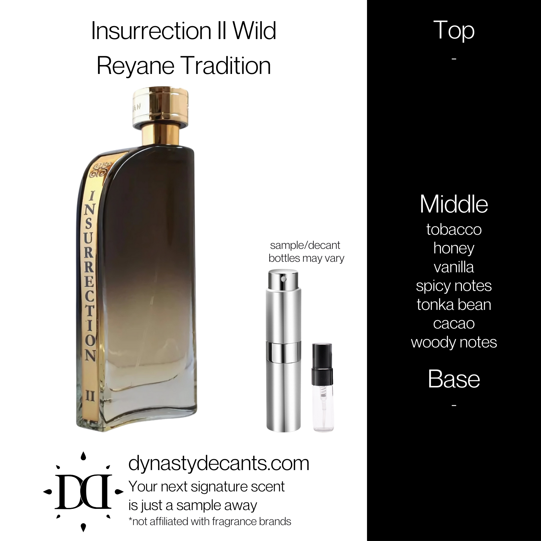Insurrection II Wild by Reyane Tradition | Fragrance Sample | Decant