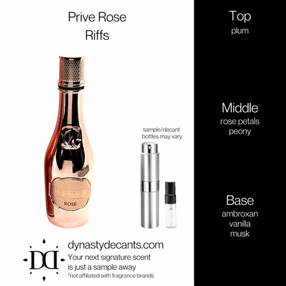 Prive Rose by Riffs | Fragrance Sample | Decant