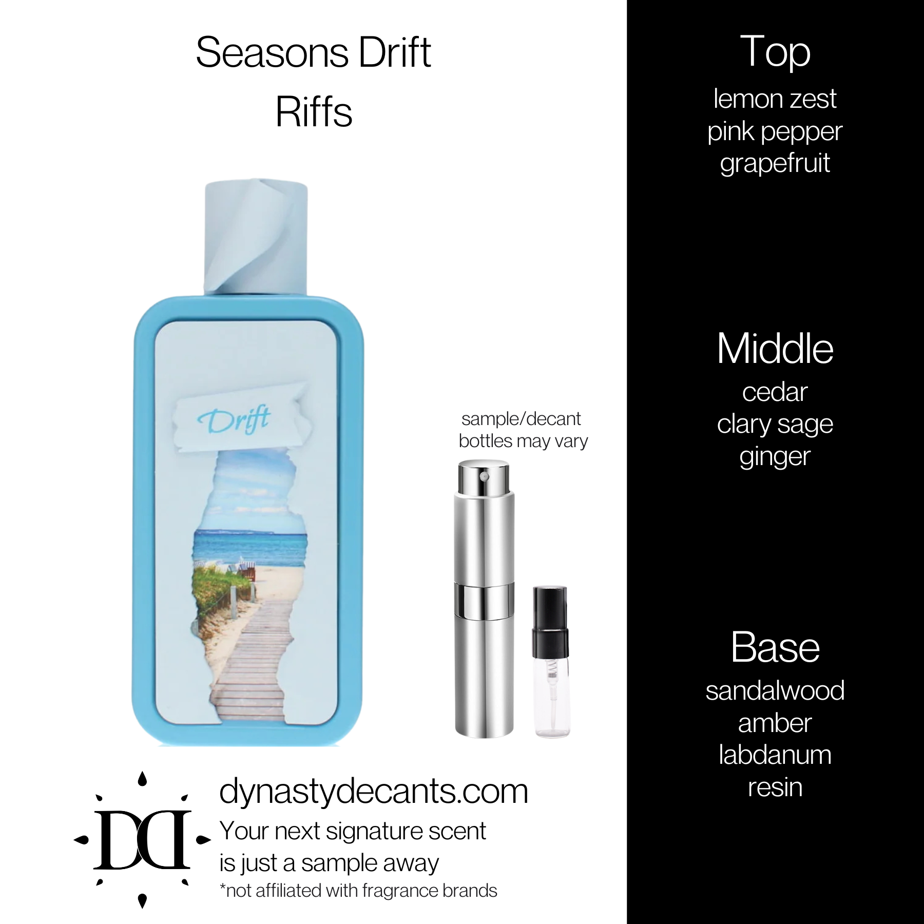 Seasons Drift by Riffs | Fragrance Sample | Decant