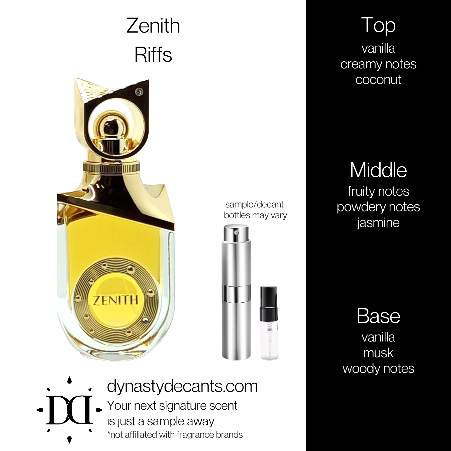 Zenith by Riffs | Fragrance Sample | Decant