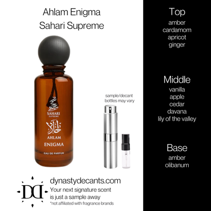 Ahlam Enigma by Sahari Supreme | Fragrance Sample | Decant