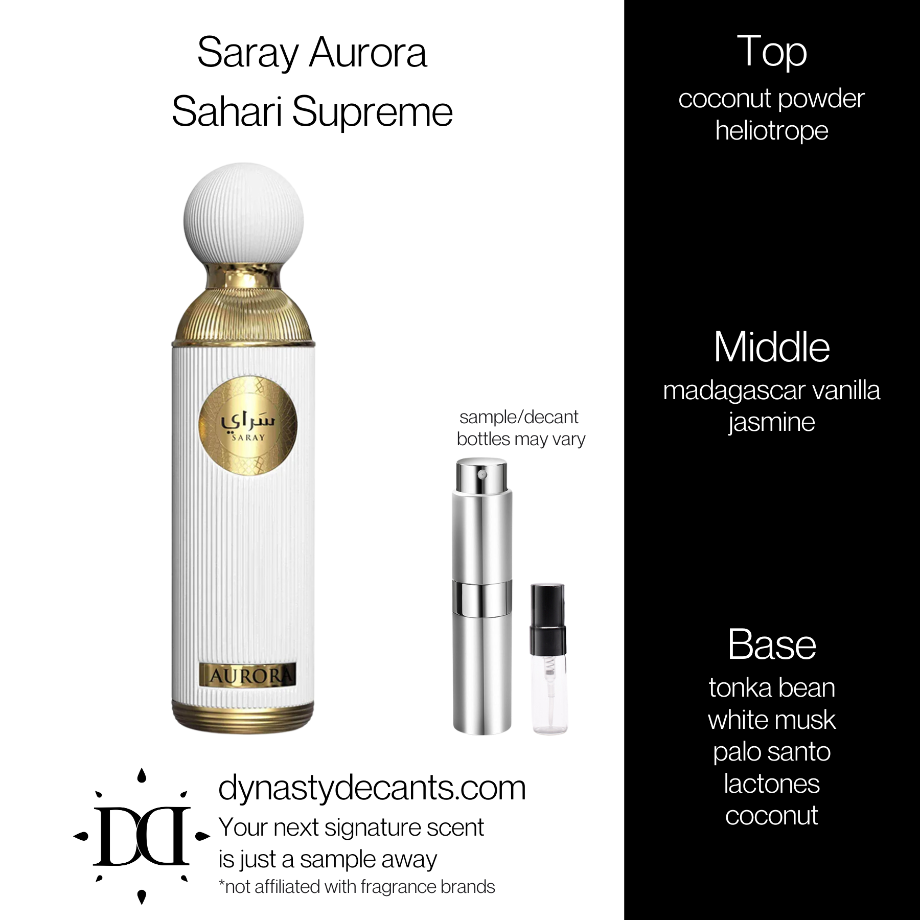 Saray Aurora by Sahari Supreme | Fragrance Sample | Decant