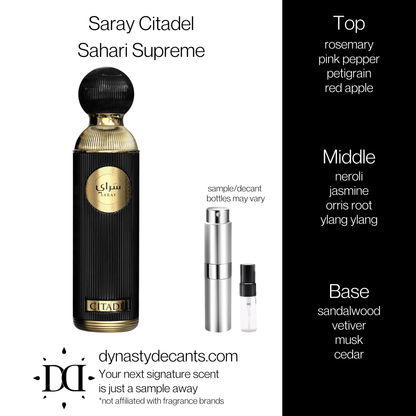 Saray Citadel by Sahari Supreme | Fragrance Sample | Decant