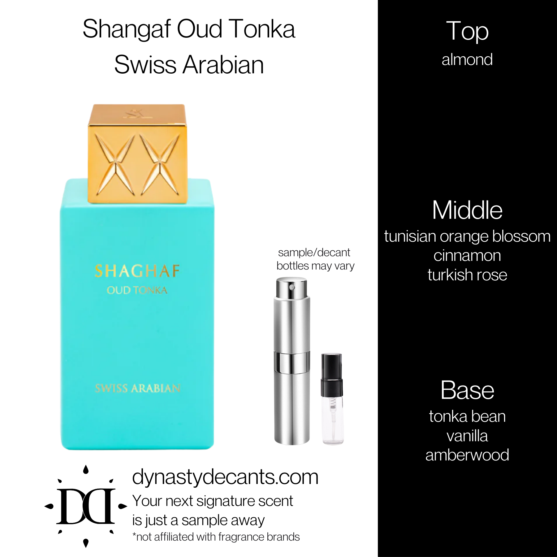 Shangaf Oud Tonka by Swiss Arabian | Fragrance Sample | Decant