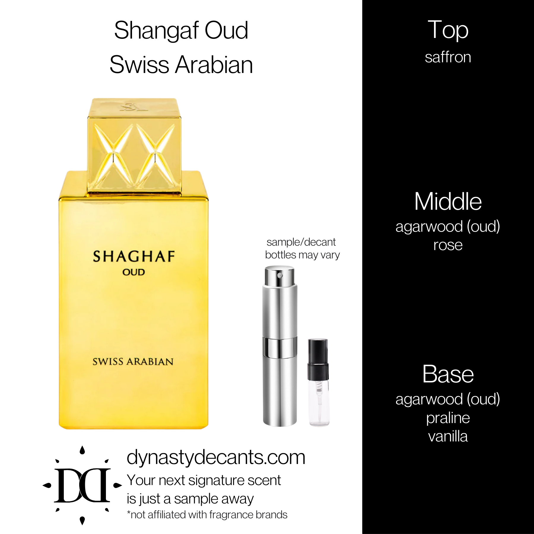 Shangaf Oud by Swiss Arabian | Fragrance Sample | Decant