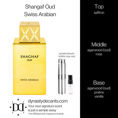 Shangaf Oud by Swiss Arabian | Fragrance Sample | Decant