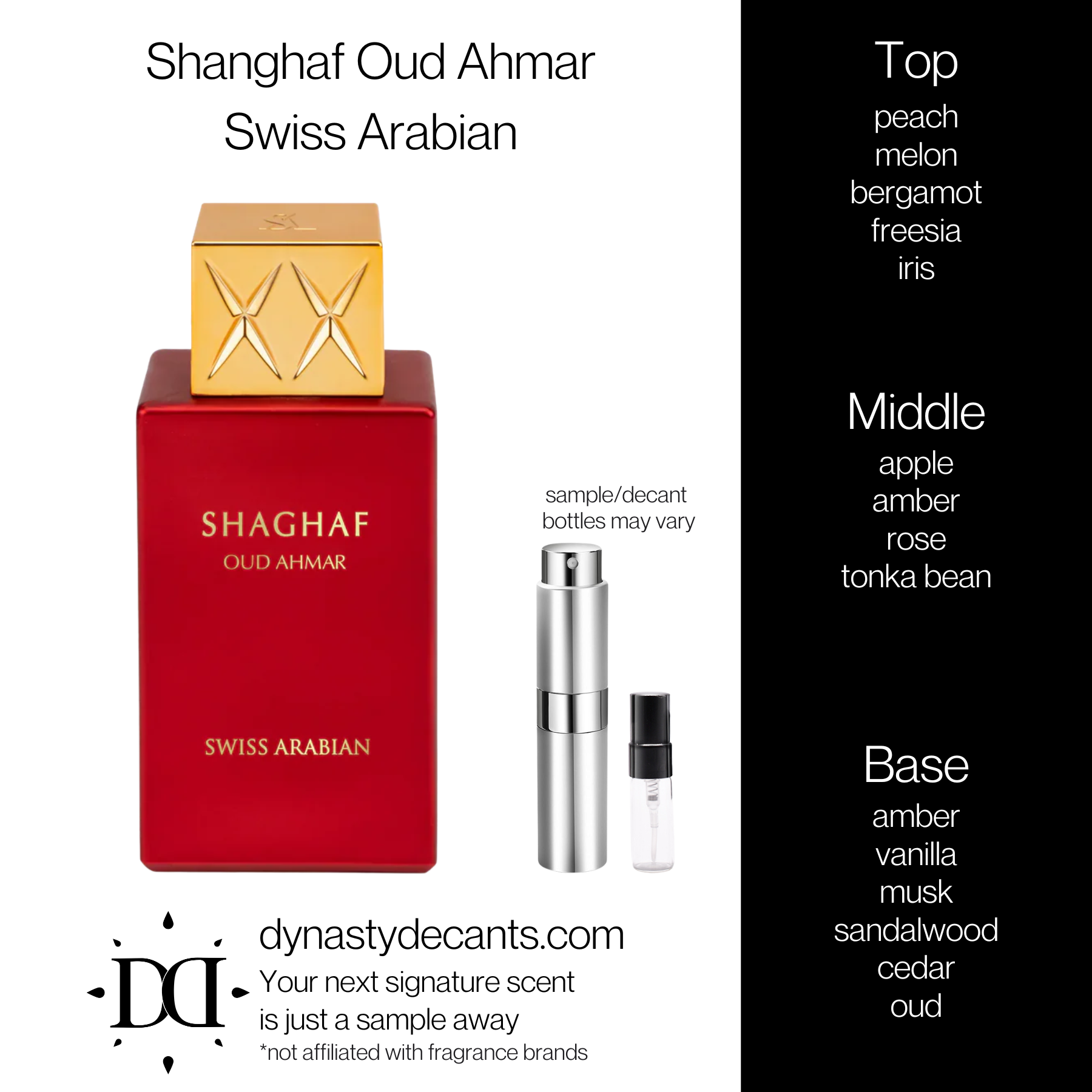 Shanghaf Oud Ahmar by Swiss Arabian | Fragrance Sample | Decant