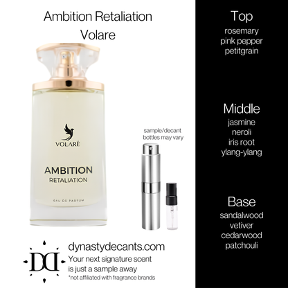 Ambition Retaliation by Volare | Fragrance Sample | Decant