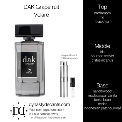 DAK Grapefruit by Volare | Fragrance Sample | Decant