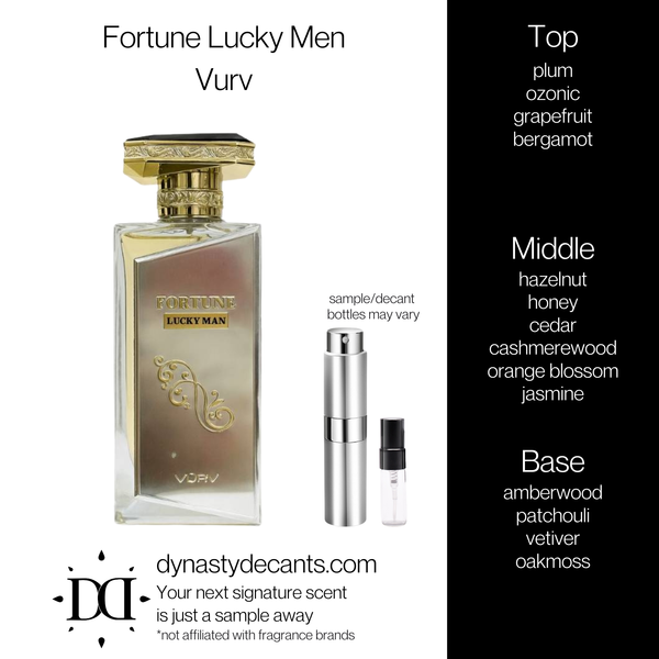Fortune Lucky Men by Vurv | Fragrance Sample | Decant