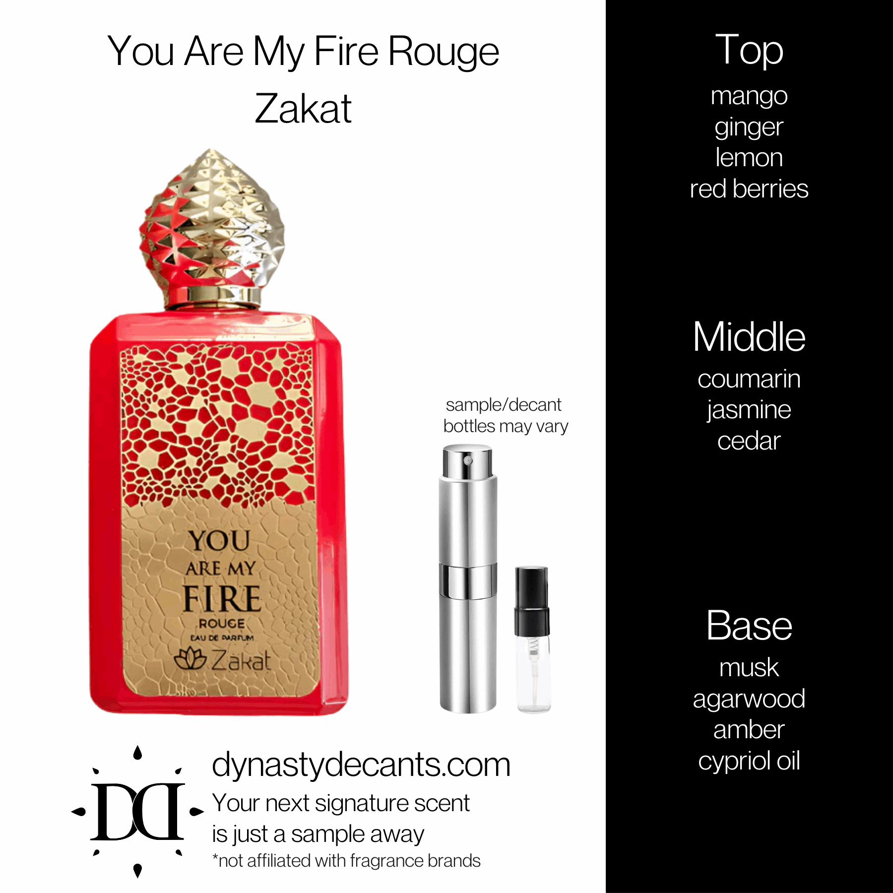 You Are My Fire Rouge by Zakat | Fragrance Sample | Decant
