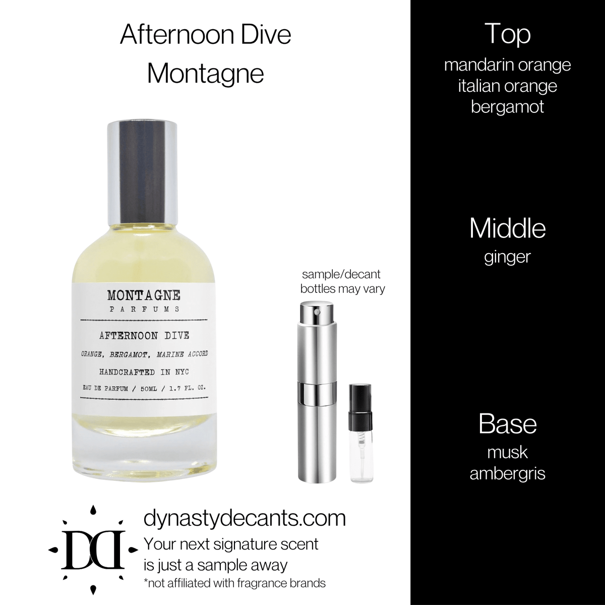 Afternoon Dive by Montagne | Fragrance Sample | Decant - Dynasty Decants