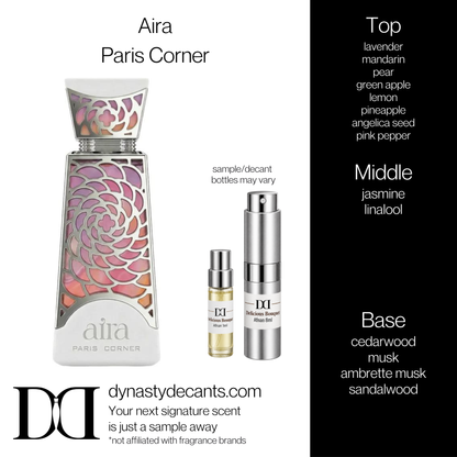 Fragrance sample bottle for Aira by Paris Corner