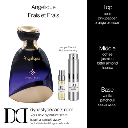Fragrance sample bottle for Angelique by Frais et Frais