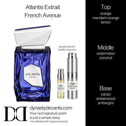 Fragrance sample bottle for Atlantis Extrait by French Avenue